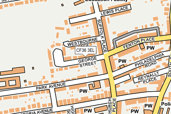 CF36 3EL map - OS OpenMap – Local (Ordnance Survey)