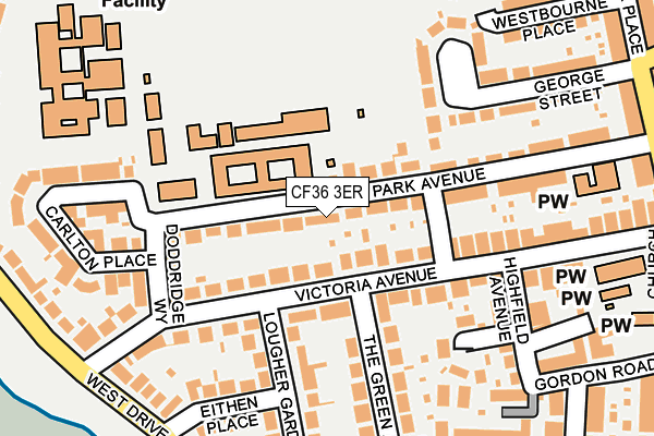 CF36 3ER map - OS OpenMap – Local (Ordnance Survey)