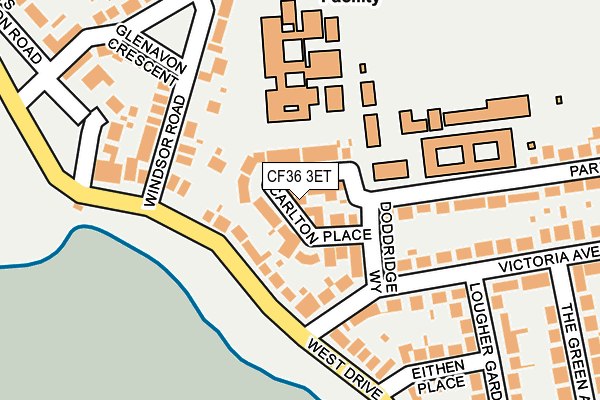 CF36 3ET map - OS OpenMap – Local (Ordnance Survey)