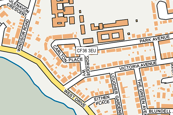 CF36 3EU map - OS OpenMap – Local (Ordnance Survey)