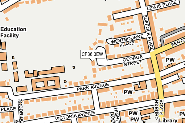 CF36 3EW map - OS OpenMap – Local (Ordnance Survey)