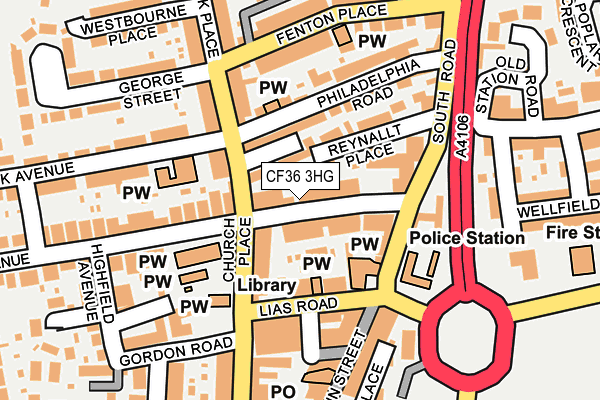 CF36 3HG map - OS OpenMap – Local (Ordnance Survey)