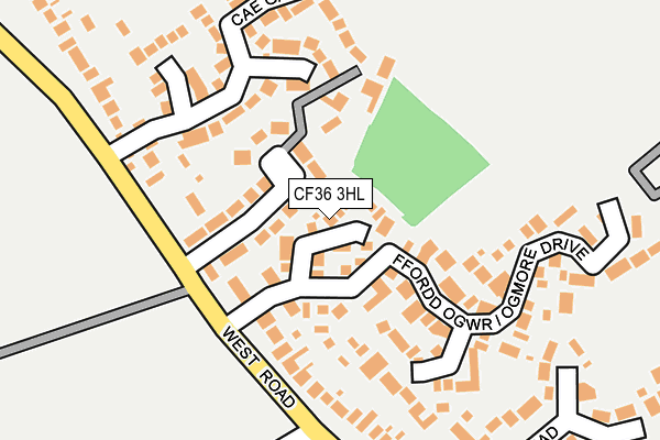 CF36 3HL map - OS OpenMap – Local (Ordnance Survey)