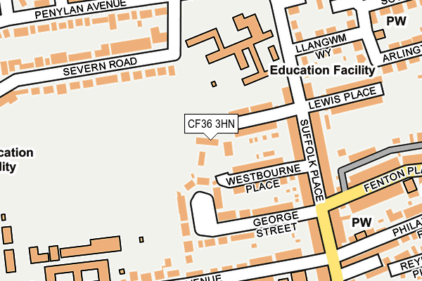CF36 3HN map - OS OpenMap – Local (Ordnance Survey)