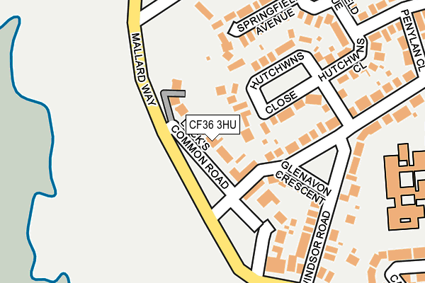 CF36 3HU map - OS OpenMap – Local (Ordnance Survey)