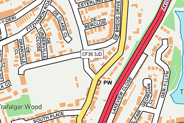 CF36 3JD map - OS OpenMap – Local (Ordnance Survey)