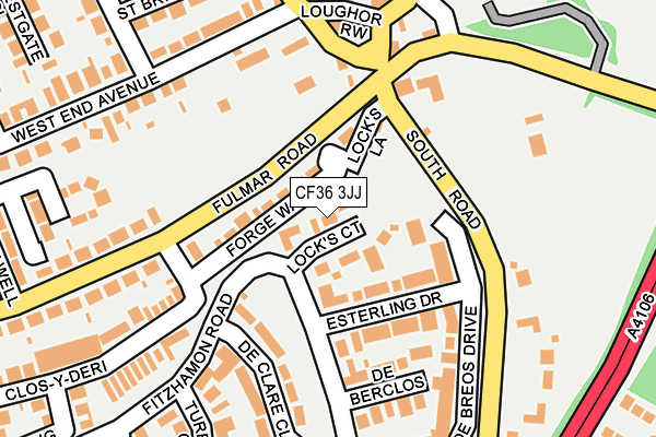 CF36 3JJ map - OS OpenMap – Local (Ordnance Survey)