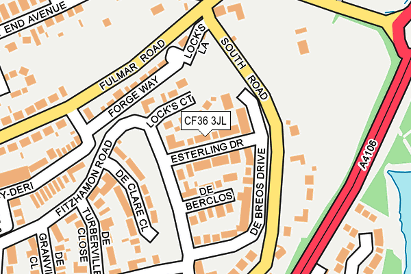 CF36 3JL map - OS OpenMap – Local (Ordnance Survey)