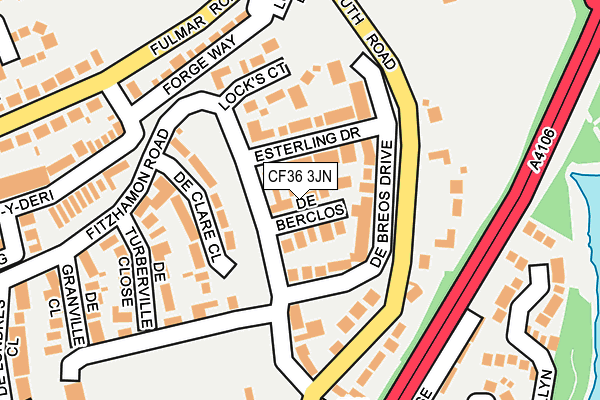 CF36 3JN map - OS OpenMap – Local (Ordnance Survey)