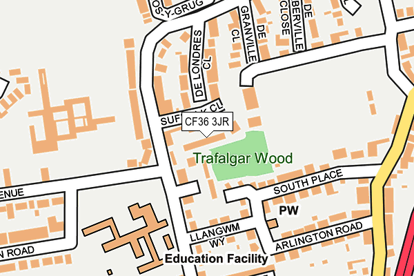 CF36 3JR map - OS OpenMap – Local (Ordnance Survey)