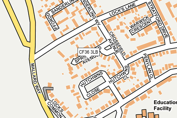 CF36 3LB map - OS OpenMap – Local (Ordnance Survey)