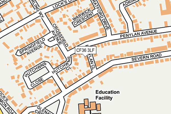 CF36 3LF map - OS OpenMap – Local (Ordnance Survey)