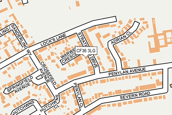 CF36 3LG map - OS OpenMap – Local (Ordnance Survey)