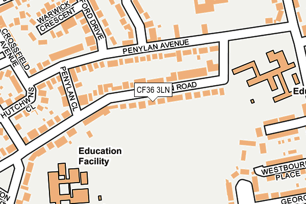 CF36 3LN map - OS OpenMap – Local (Ordnance Survey)