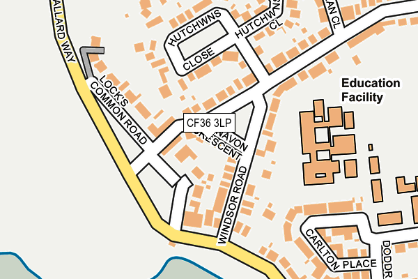 CF36 3LP map - OS OpenMap – Local (Ordnance Survey)