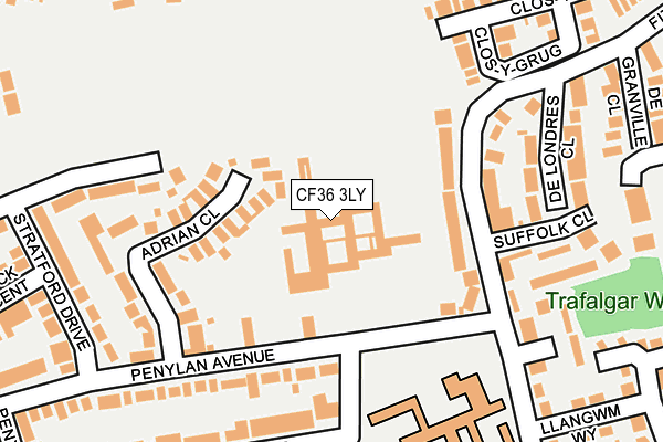 CF36 3LY map - OS OpenMap – Local (Ordnance Survey)