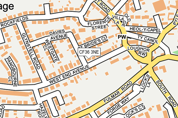 CF36 3NE map - OS OpenMap – Local (Ordnance Survey)