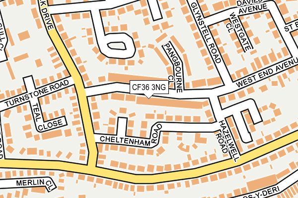 CF36 3NG map - OS OpenMap – Local (Ordnance Survey)