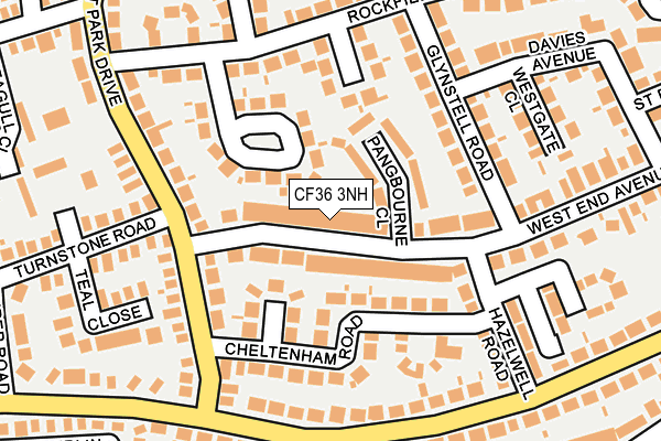 CF36 3NH map - OS OpenMap – Local (Ordnance Survey)