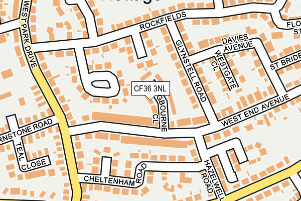 CF36 3NL map - OS OpenMap – Local (Ordnance Survey)
