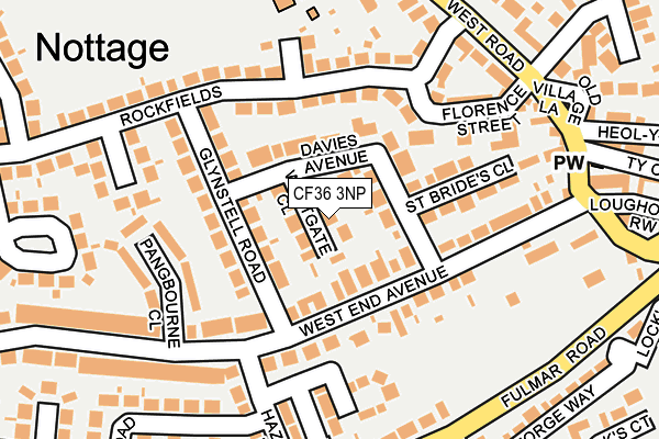 CF36 3NP map - OS OpenMap – Local (Ordnance Survey)