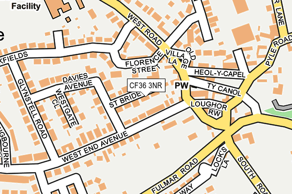 CF36 3NR map - OS OpenMap – Local (Ordnance Survey)