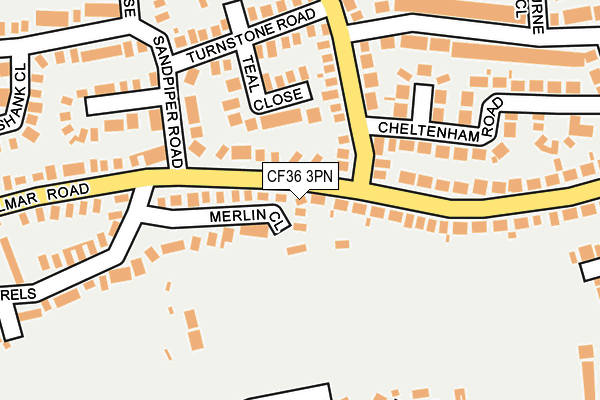 CF36 3PN map - OS OpenMap – Local (Ordnance Survey)