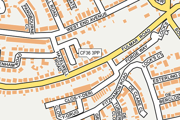 CF36 3PP map - OS OpenMap – Local (Ordnance Survey)
