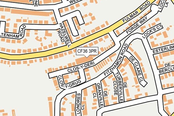 CF36 3PR map - OS OpenMap – Local (Ordnance Survey)