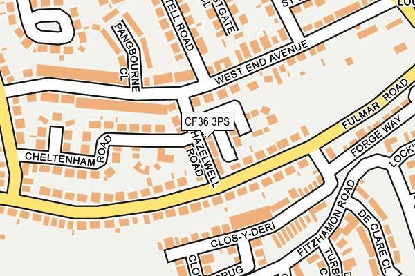 CF36 3PS map - OS OpenMap – Local (Ordnance Survey)