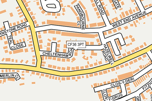 CF36 3PT map - OS OpenMap – Local (Ordnance Survey)