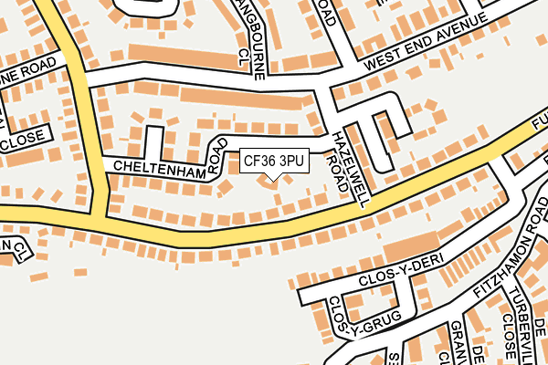 CF36 3PU map - OS OpenMap – Local (Ordnance Survey)