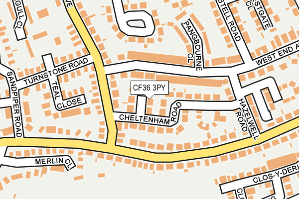 CF36 3PY map - OS OpenMap – Local (Ordnance Survey)