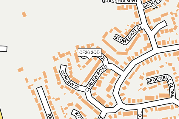 CF36 3QD map - OS OpenMap – Local (Ordnance Survey)