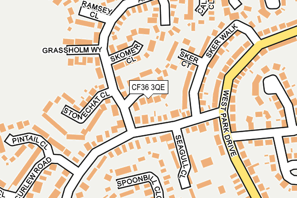 CF36 3QE map - OS OpenMap – Local (Ordnance Survey)