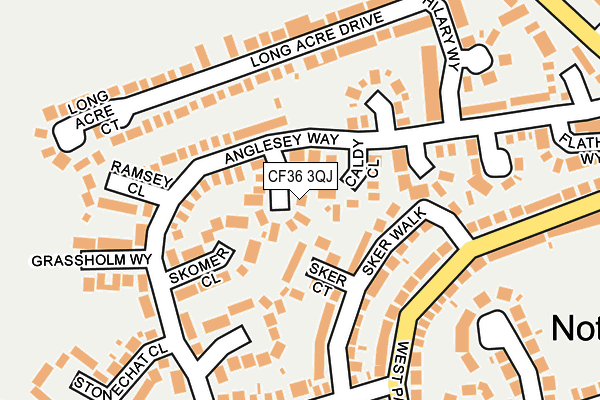 CF36 3QJ map - OS OpenMap – Local (Ordnance Survey)