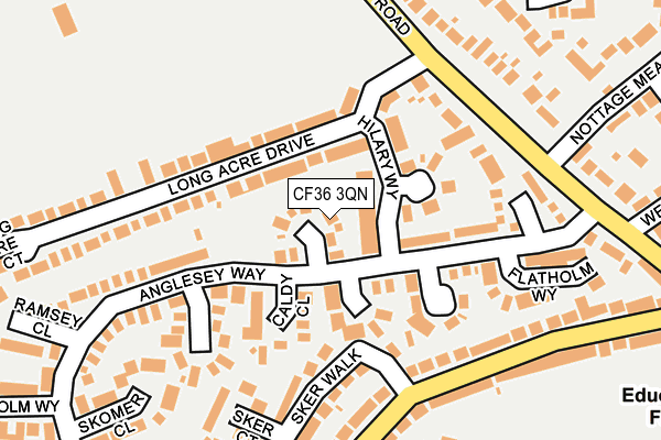 CF36 3QN map - OS OpenMap – Local (Ordnance Survey)