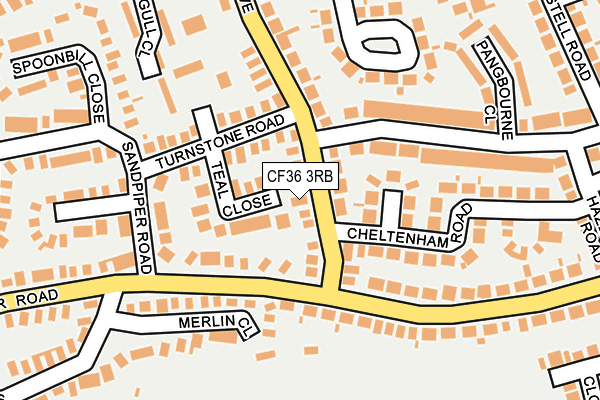 CF36 3RB map - OS OpenMap – Local (Ordnance Survey)