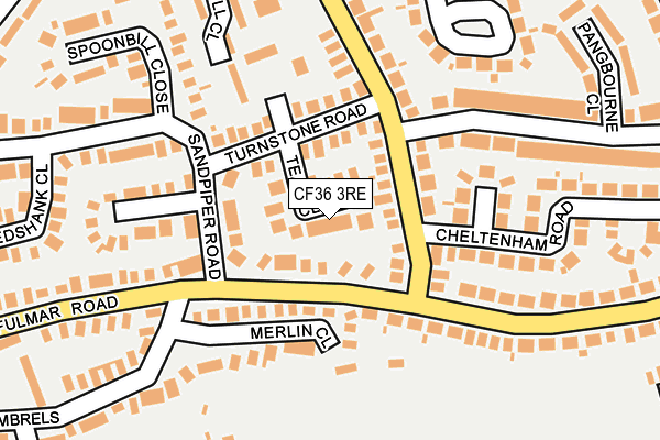 CF36 3RE map - OS OpenMap – Local (Ordnance Survey)