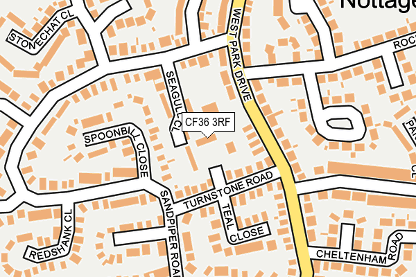 CF36 3RF map - OS OpenMap – Local (Ordnance Survey)