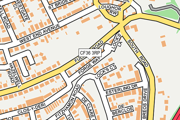 CF36 3RP map - OS OpenMap – Local (Ordnance Survey)