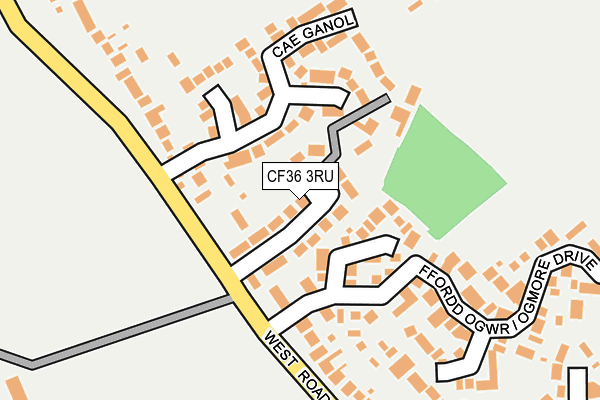 CF36 3RU map - OS OpenMap – Local (Ordnance Survey)