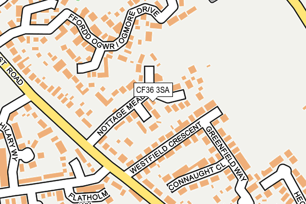 CF36 3SA map - OS OpenMap – Local (Ordnance Survey)