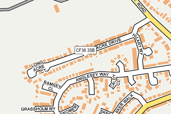 CF36 3SB map - OS OpenMap – Local (Ordnance Survey)