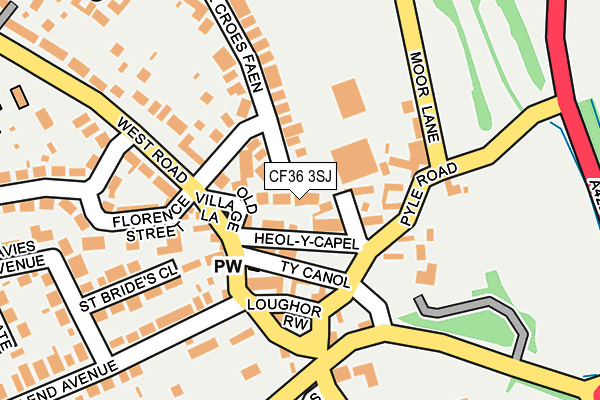 CF36 3SJ map - OS OpenMap – Local (Ordnance Survey)