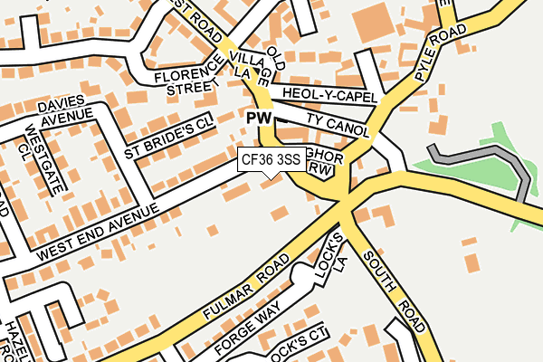 CF36 3SS map - OS OpenMap – Local (Ordnance Survey)