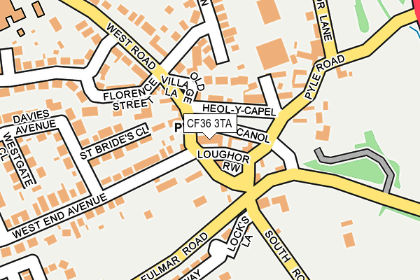 CF36 3TA map - OS OpenMap – Local (Ordnance Survey)