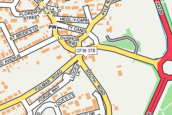 CF36 3TB map - OS OpenMap – Local (Ordnance Survey)