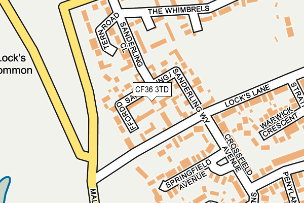 CF36 3TD map - OS OpenMap – Local (Ordnance Survey)