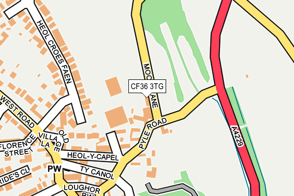 CF36 3TG map - OS OpenMap – Local (Ordnance Survey)